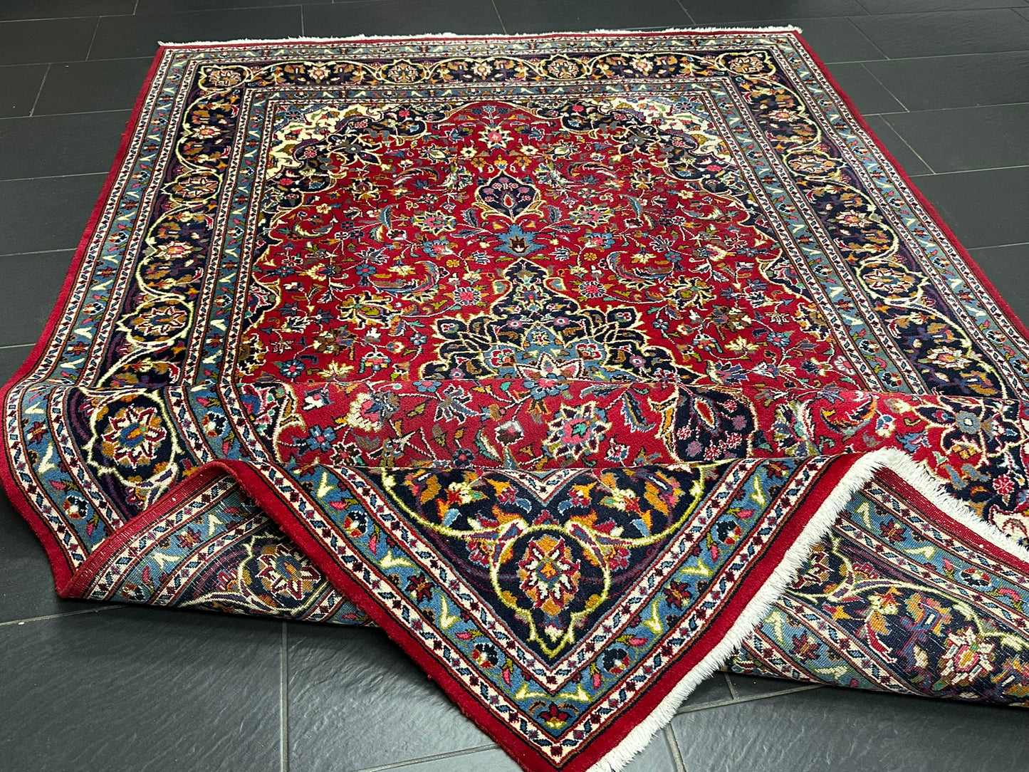 Orientteppich handgeknüpft Sarough beste Wolle 300x200 cm