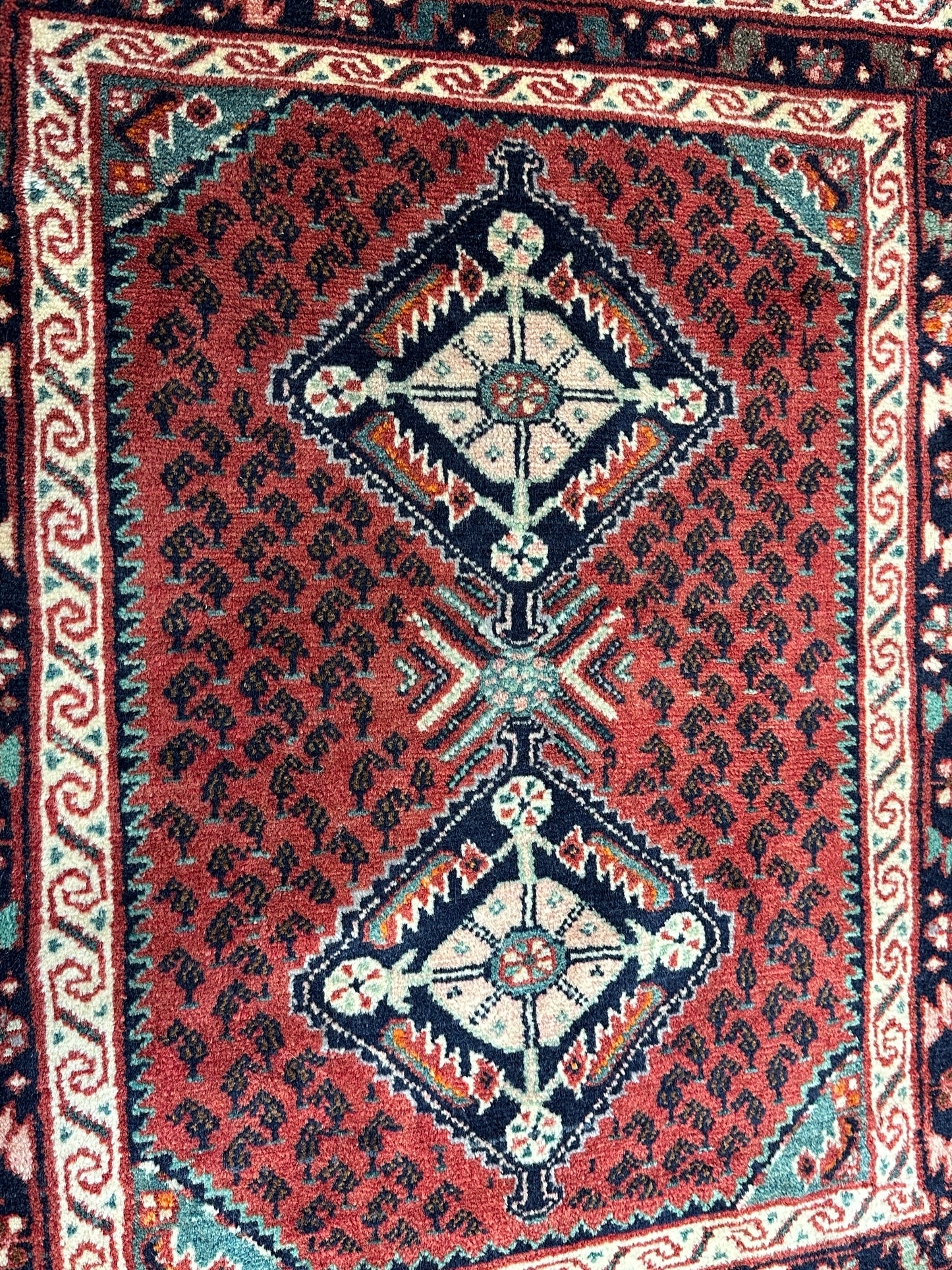 Handgeknüpfter Perser Orientteppich - Enjelas, 76x62 cm