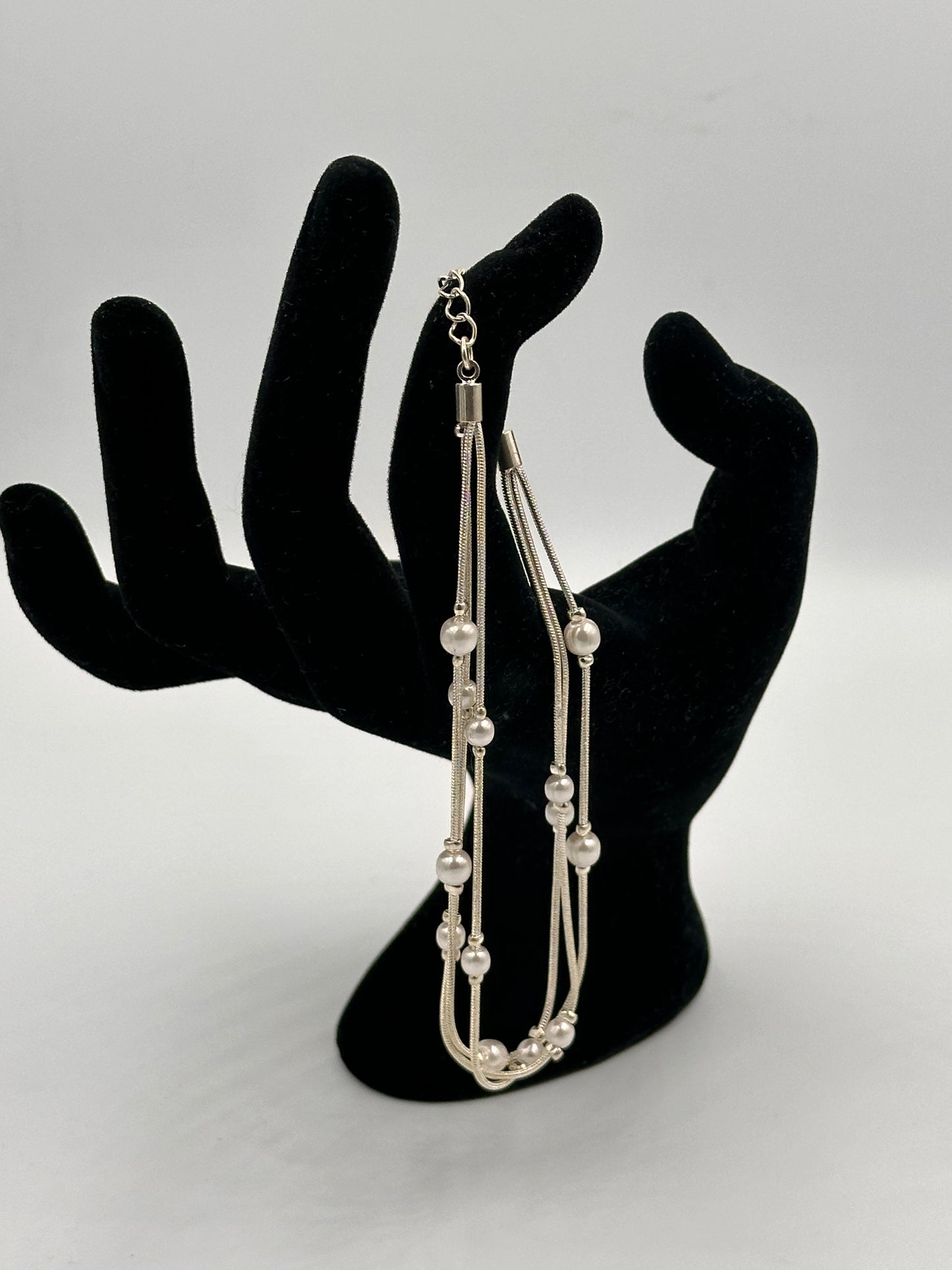 Schickes 3-Strang-Seilketten Armband mit Perlen