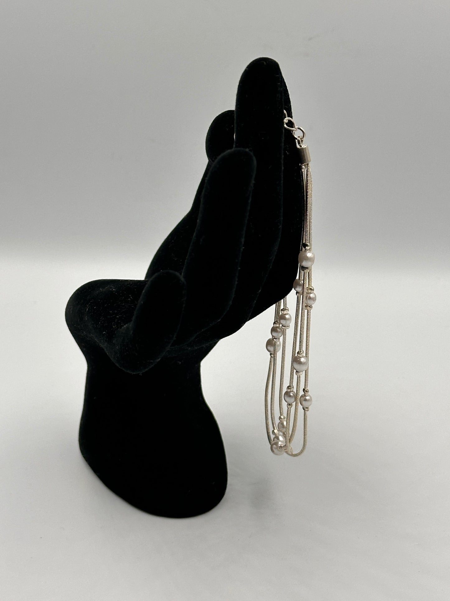Schickes 3-Strang-Seilketten Armband mit Perlen