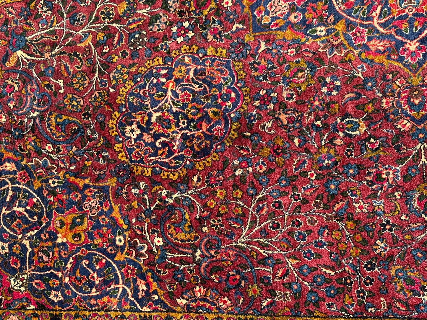 Antiker Handgeknüpft Palast Teppich Keschan 762x311 cm