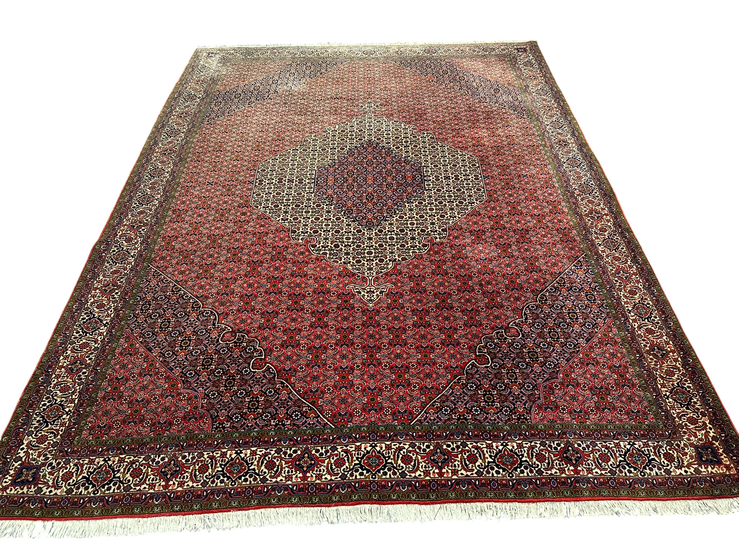 Orientteppich handgeknüpft Bidjar Korkwolle 340x255 cm
