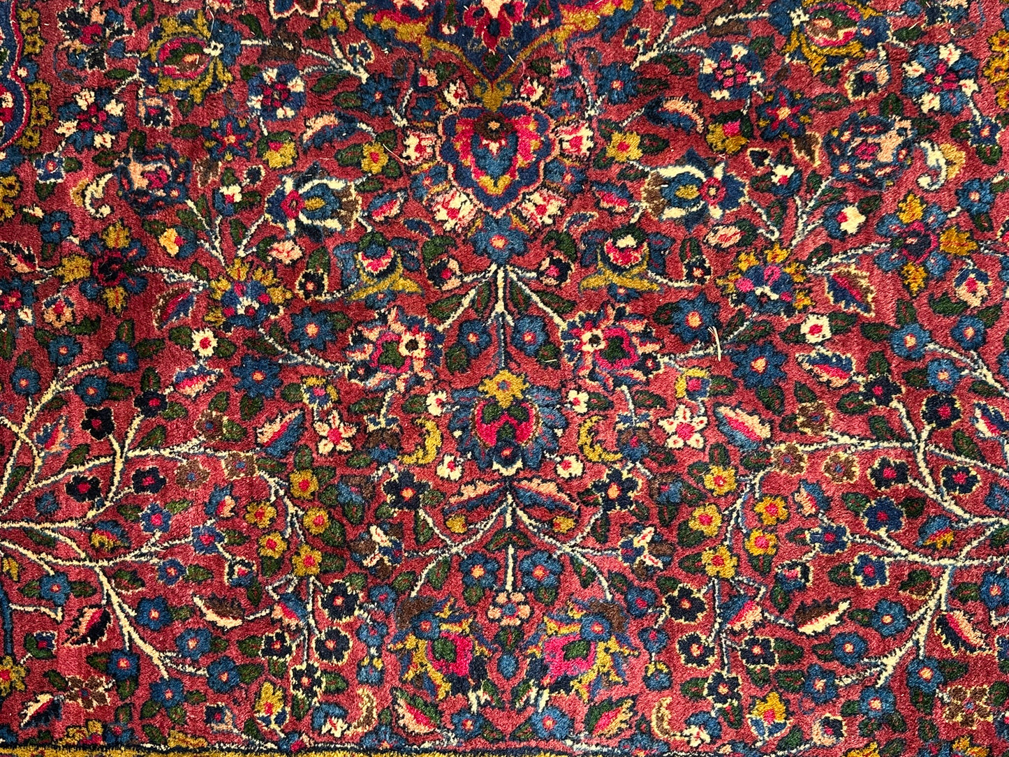 Antiker Handgeknüpft Palast Teppich Keschan 762x311 cm