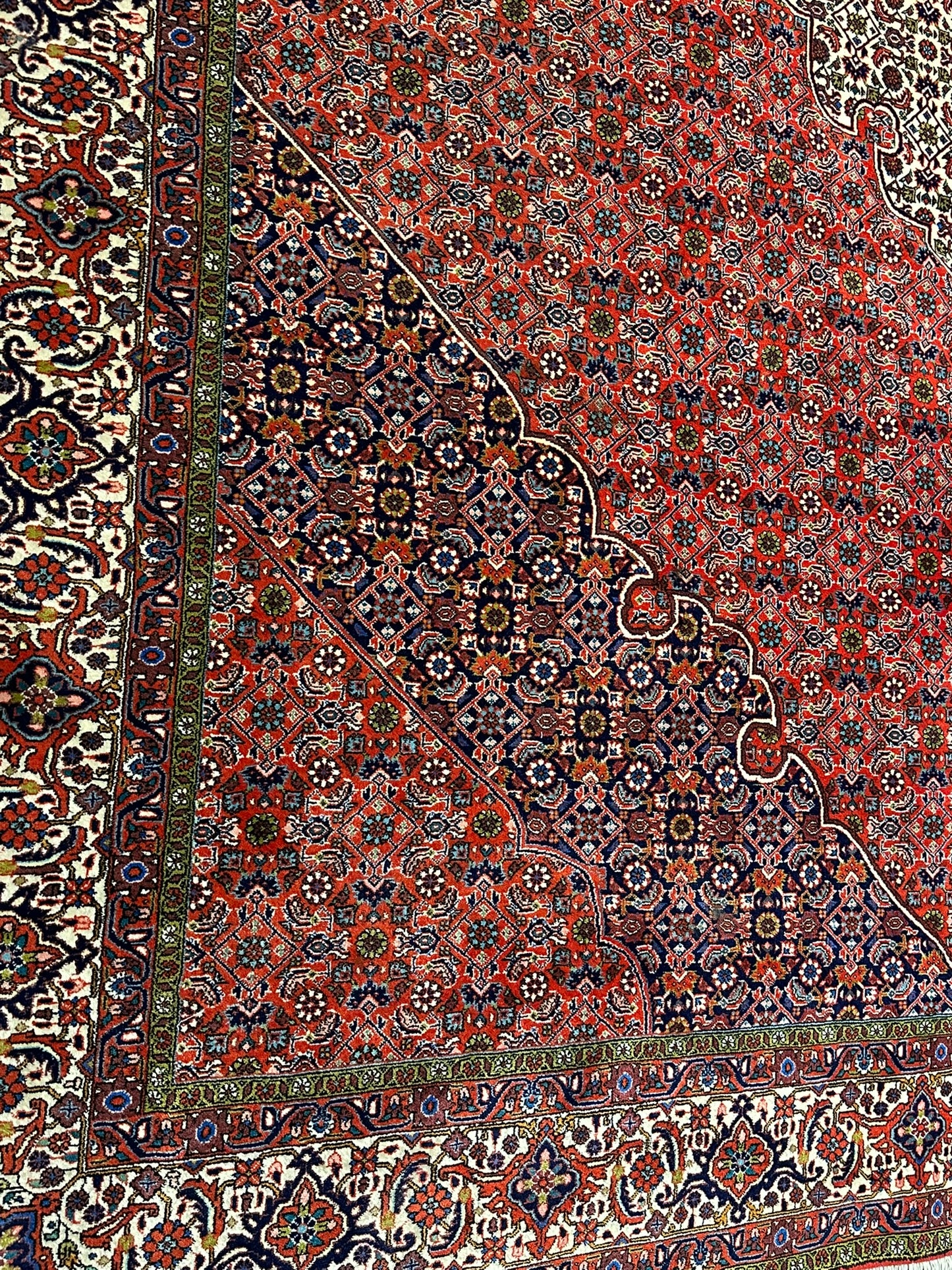 Orientteppich handgeknüpft Bidjar Korkwolle 340x255 cm