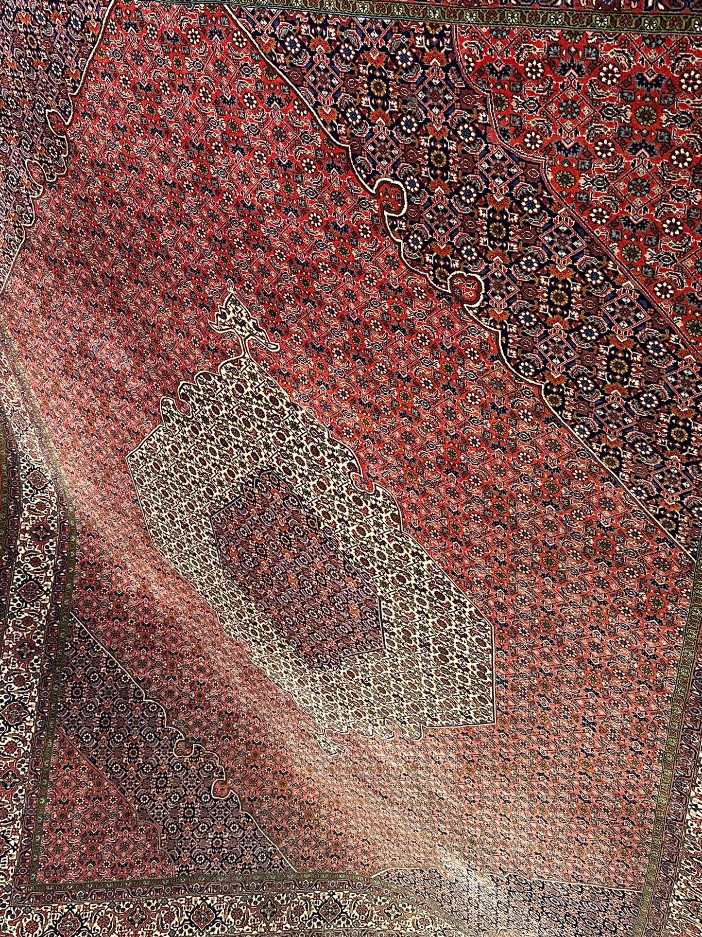 Orientteppich handgeknüpft Bidjar Korkwolle 340x255 cm
