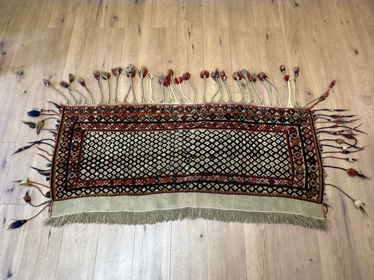 Orientteppich handgeknüpft 155x67 Bachtiar Muster antiker