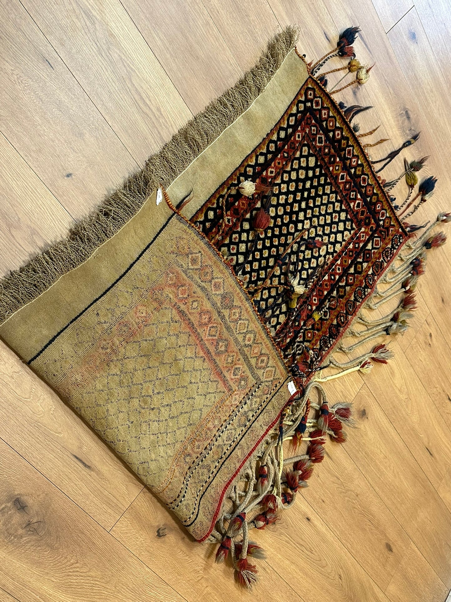 Orientteppich handgeknüpft 155x67 Bachtiar Muster antiker