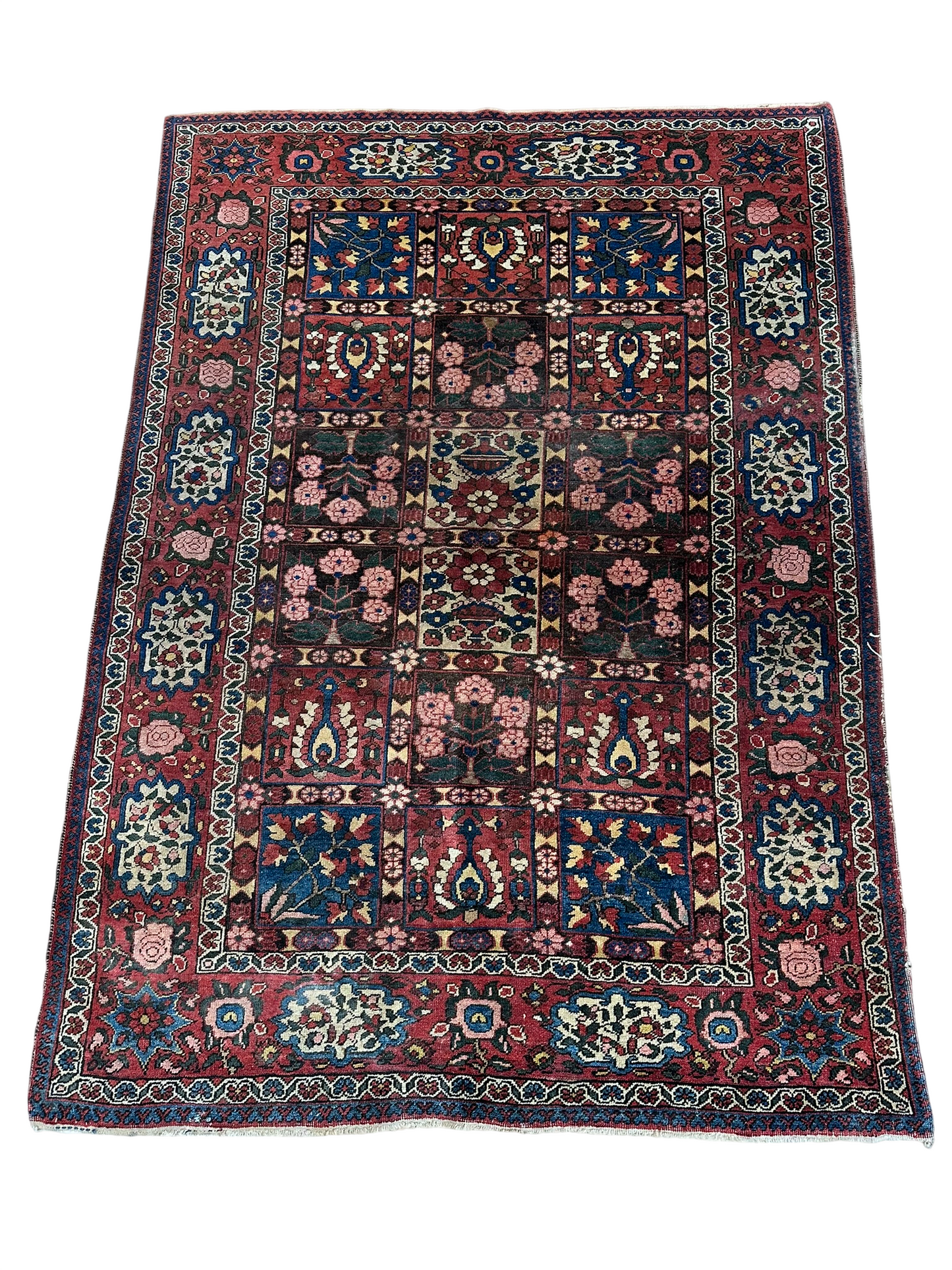 Antik Orientteppich handgeknüpft  Bachtiar naturfarben 200x145 cm