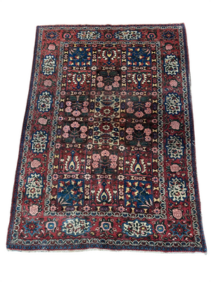 Antik Orientteppich handgeknüpft  Bachtiar naturfarben 200x145 cm