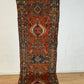 Antiker Orientteppich handgeknüpft  Heriz Läufer naturfarben 250x90 cm