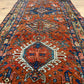 Antiker Orientteppich handgeknüpft  Heriz Läufer naturfarben 250x90 cm