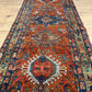 Antiker Orientteppich handgeknüpft  Heriz Läufer naturfarben 250x90 cm