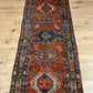 Antiker Orientteppich handgeknüpft  Heriz Läufer naturfarben 250x90 cm