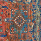 Antiker Orientteppich handgeknüpft  Heriz Läufer naturfarben 250x90 cm