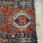 Antiker Orientteppich handgeknüpft  Heriz Läufer naturfarben 250x90 cm