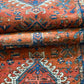 Antiker Orientteppich handgeknüpft  Heriz Läufer naturfarben 250x90 cm