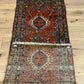 Antiker Orientteppich handgeknüpft  Heriz Läufer naturfarben 250x90 cm