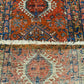 Antiker Orientteppich handgeknüpft  Heriz Läufer naturfarben 250x90 cm