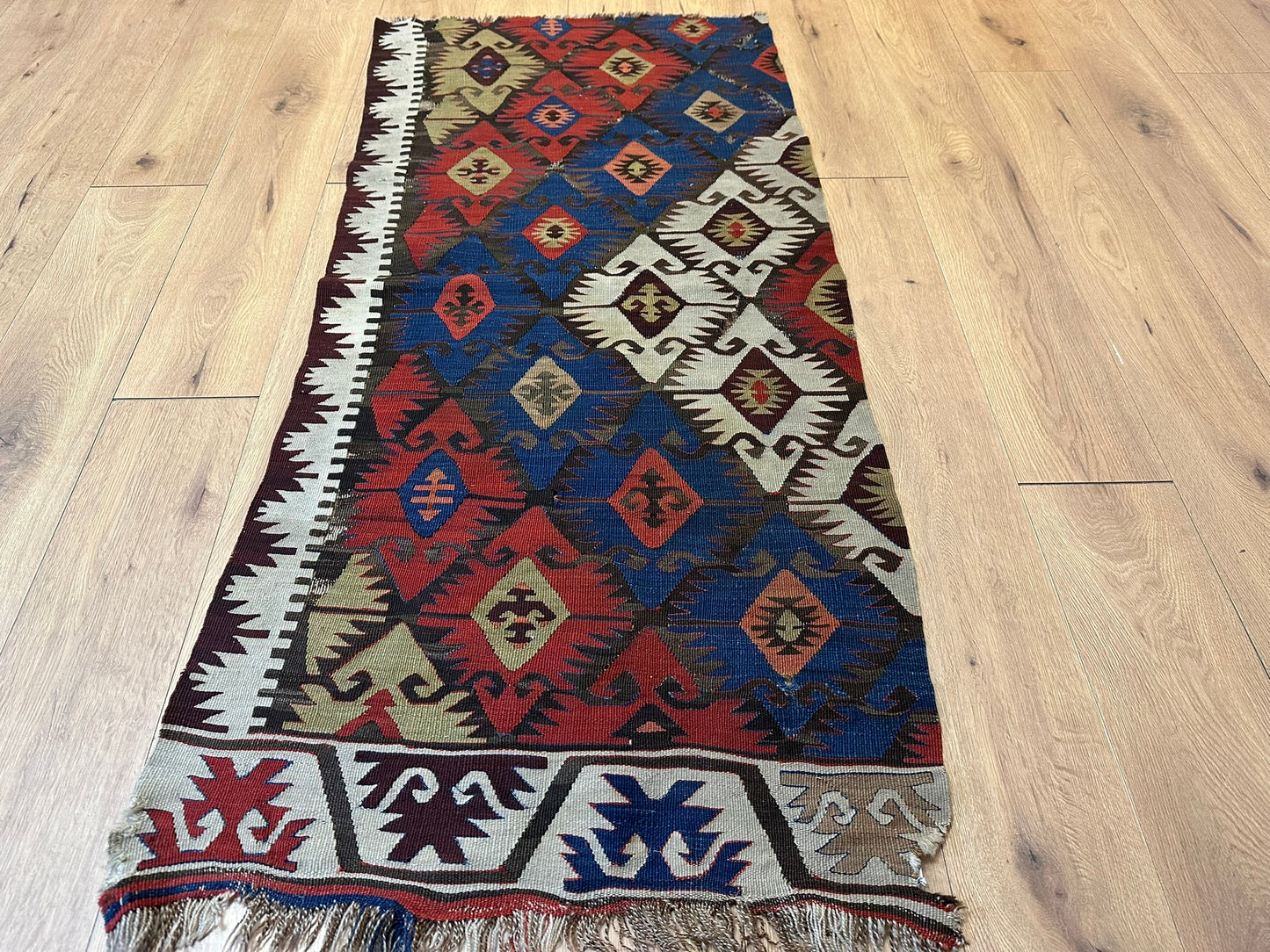 Orientteppich handgeknüpft Kelim Antik 168x80 cm
