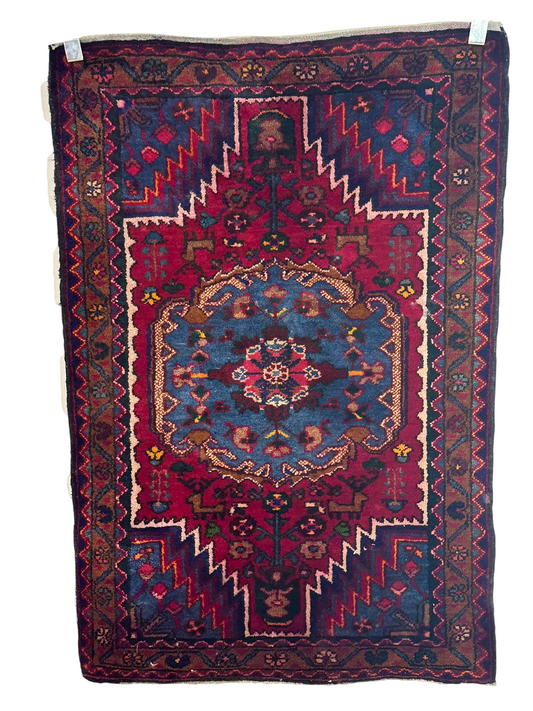 Orientteppich handgeknüpft Hamadan Top 130x85 cm