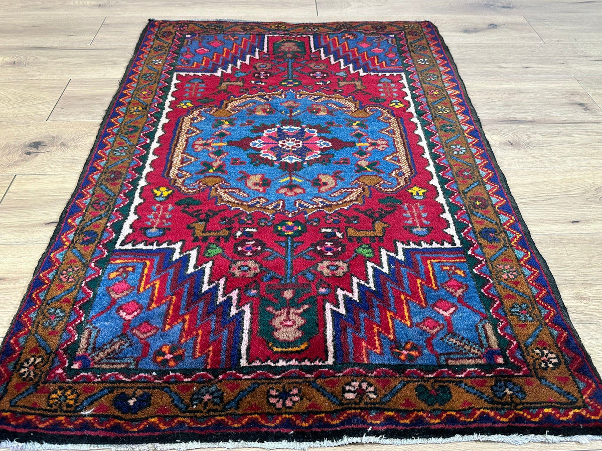 Orientteppich handgeknüpft Hamadan Top 130x85 cm
