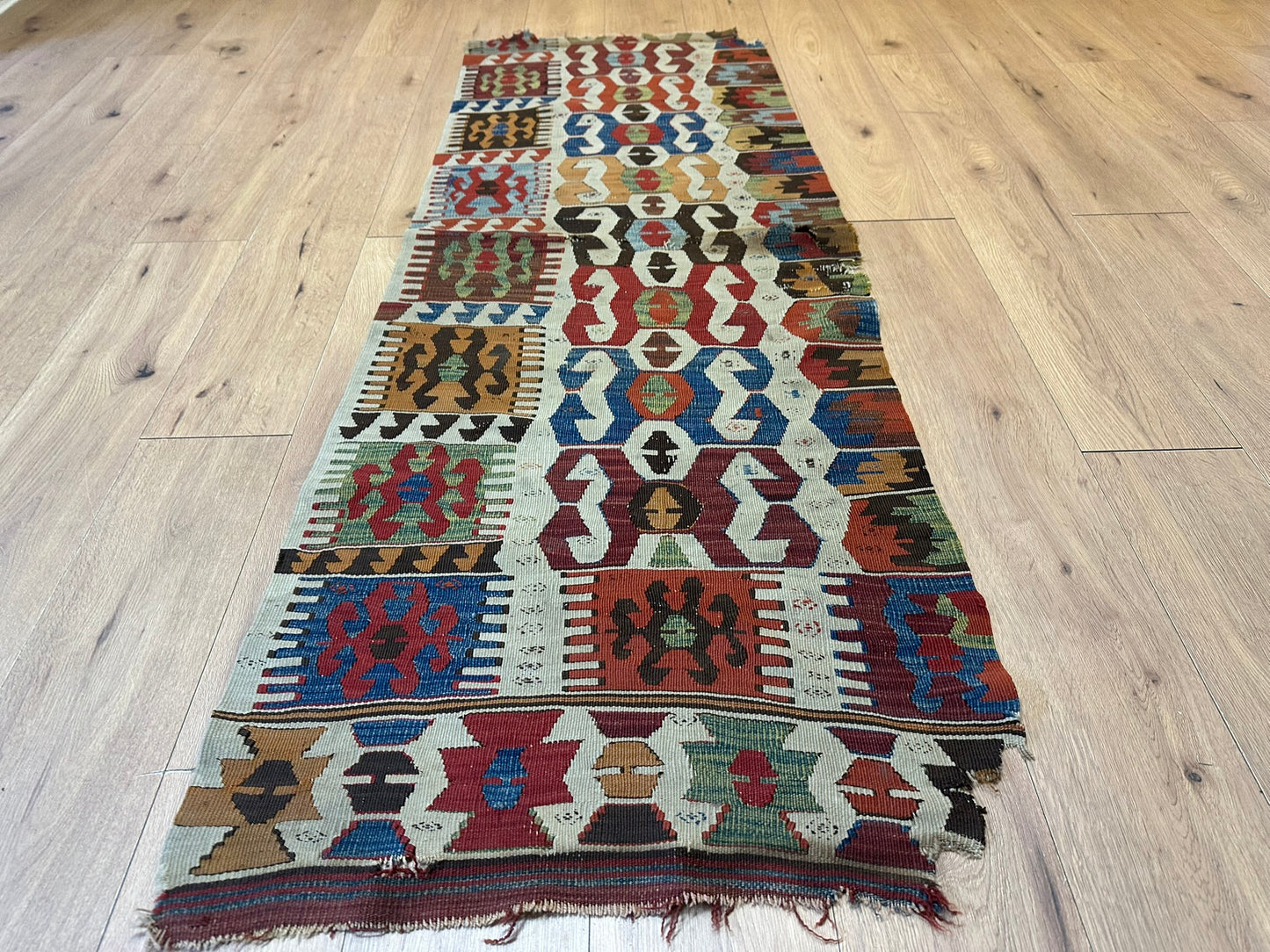 Orientteppich handgeknüpft Kelim Antik 197x70 cm