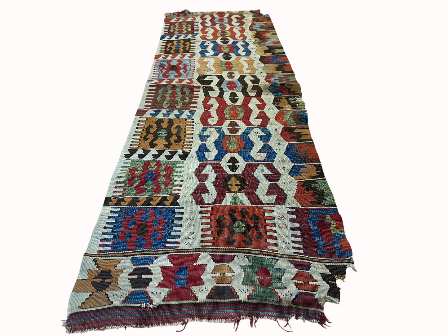 Orientteppich handgeknüpft Kelim Antik 197x70 cm