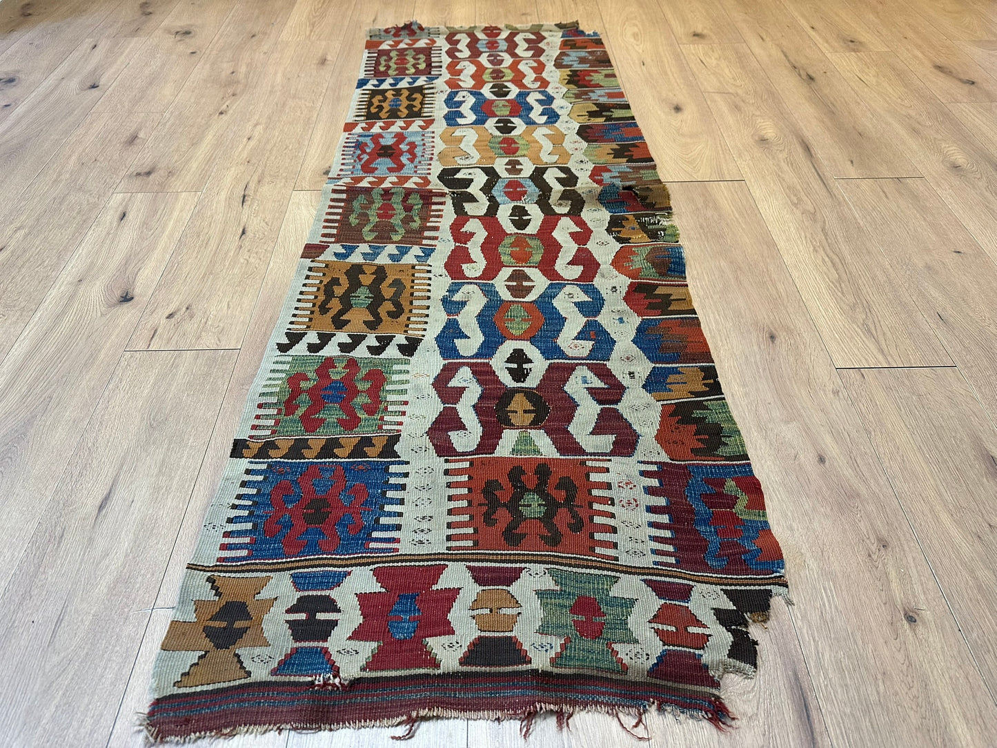 Orientteppich handgeknüpft Kelim Antik 197x70 cm