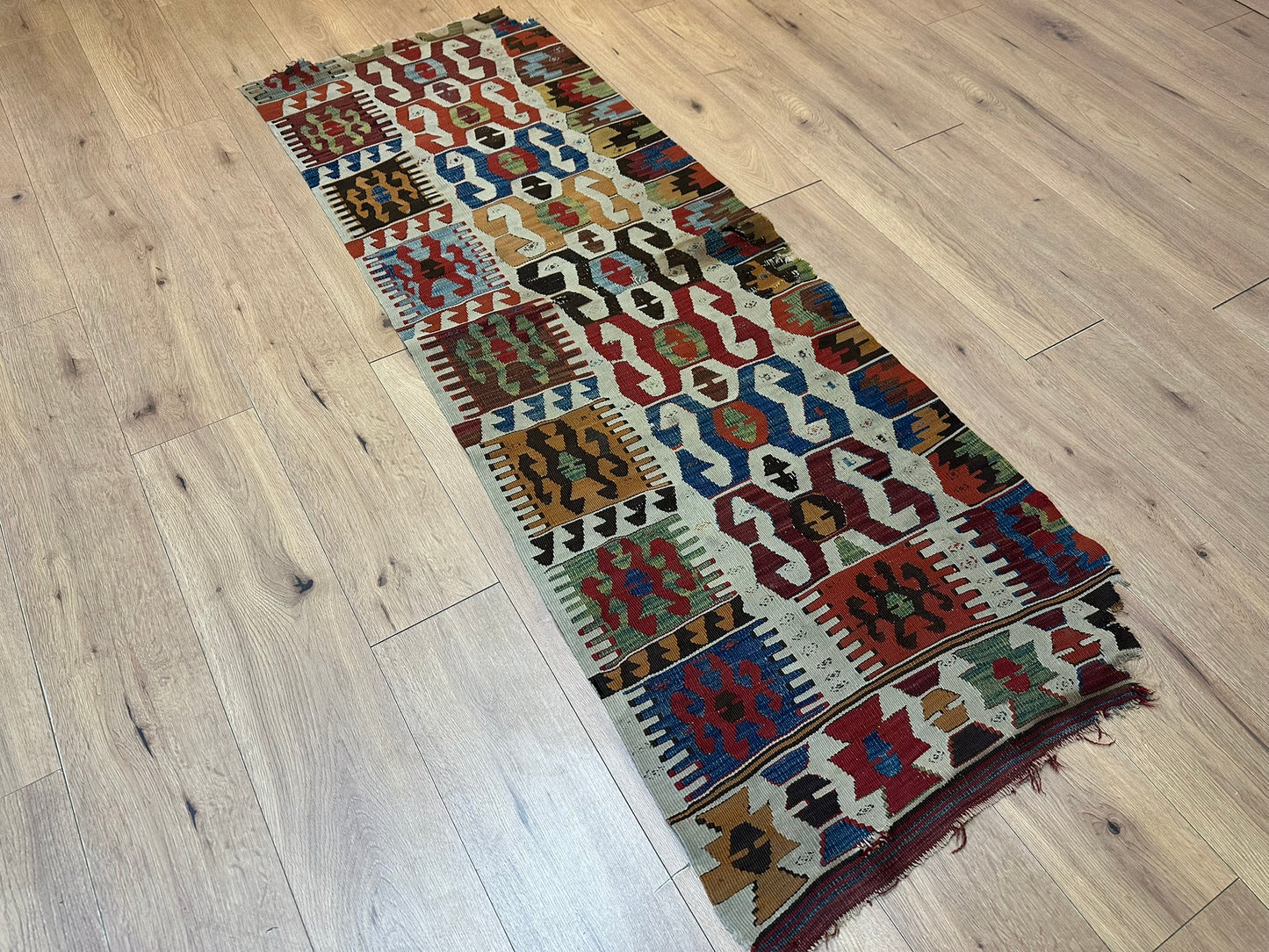 Orientteppich handgeknüpft Kelim Antik 197x70 cm
