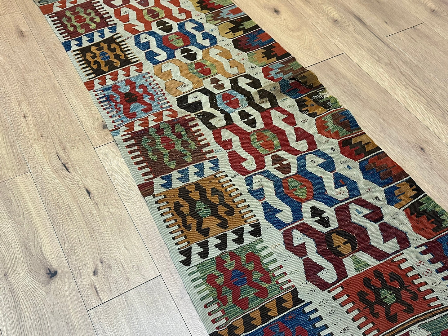 Orientteppich handgeknüpft Kelim Antik 197x70 cm