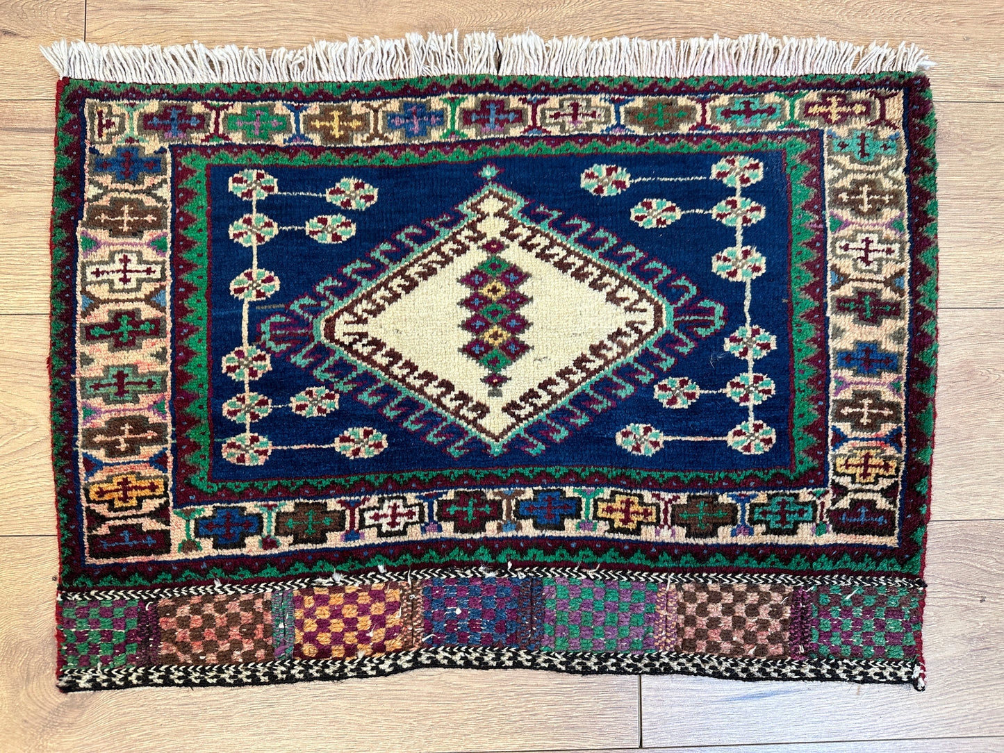 Antiker Handgeknüpft Afschari Perser Orientteppich 53x79 cm