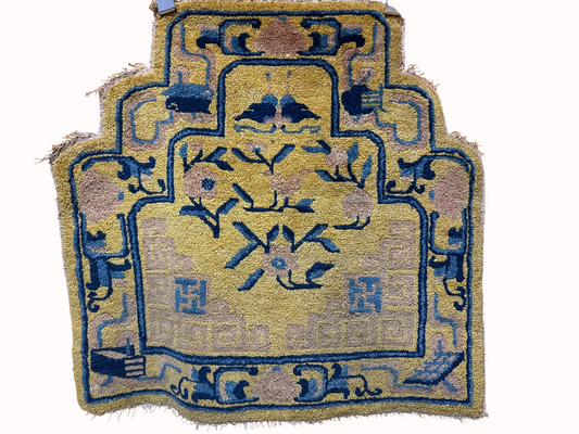 Orientteppich handgeknüpft 74x70 cm china antikes Muster