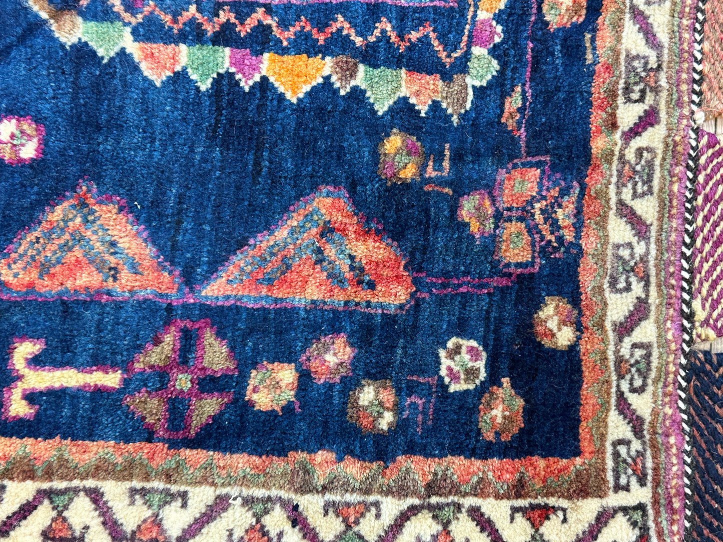 Antiker  Handgeknüpft Afschari Perser Orientteppich  55x89 cm