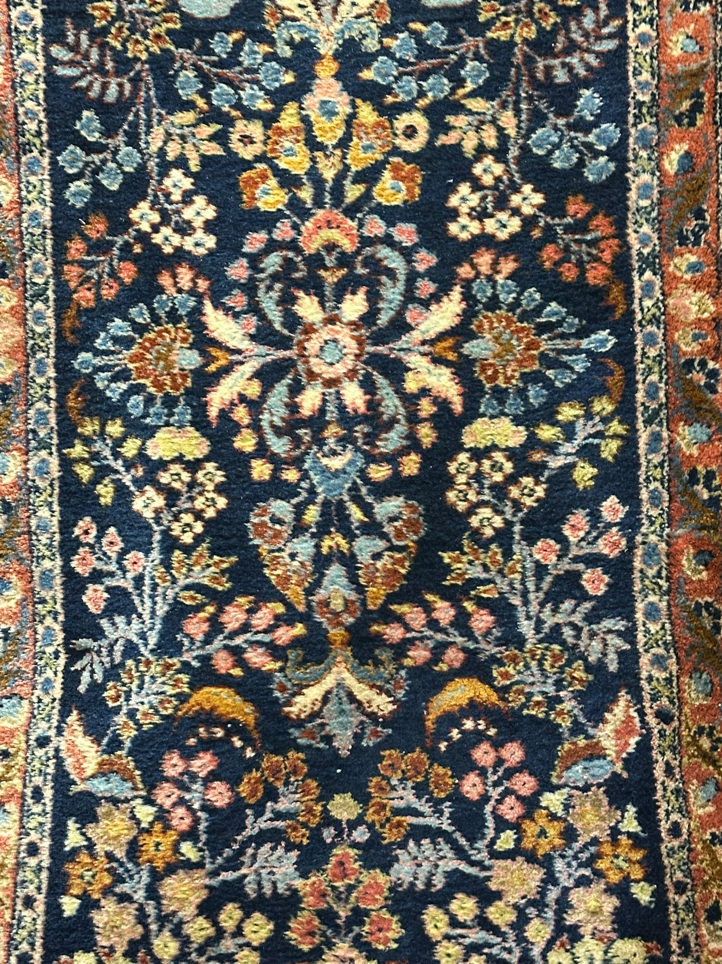 Orientteppich handgeknüpft 403x84 cm antik Malayer Stil