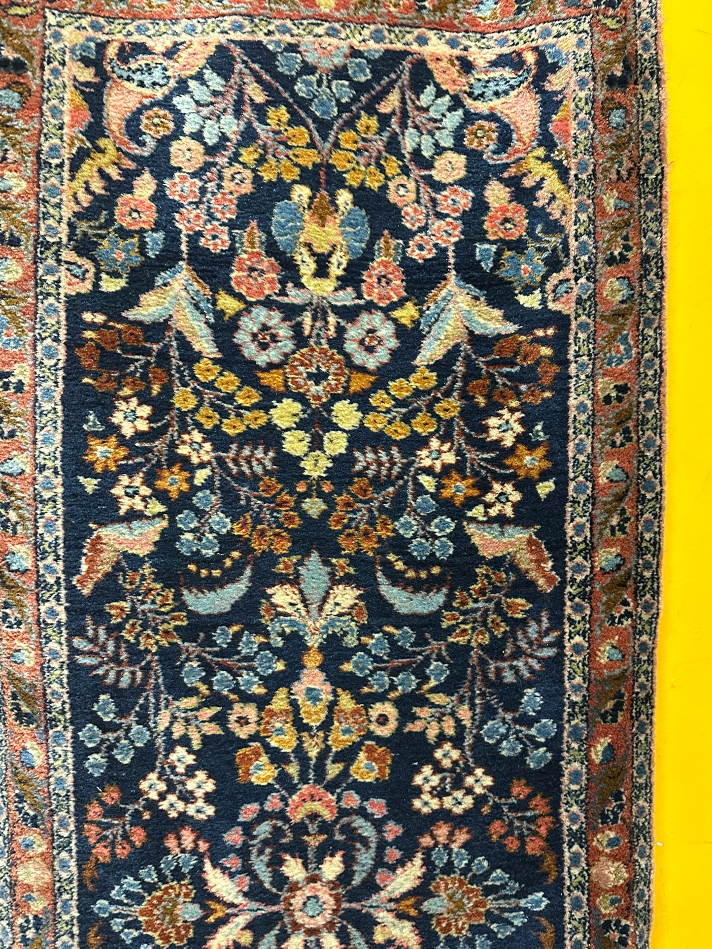 Orientteppich handgeknüpft 403x84 cm antik Malayer Stil