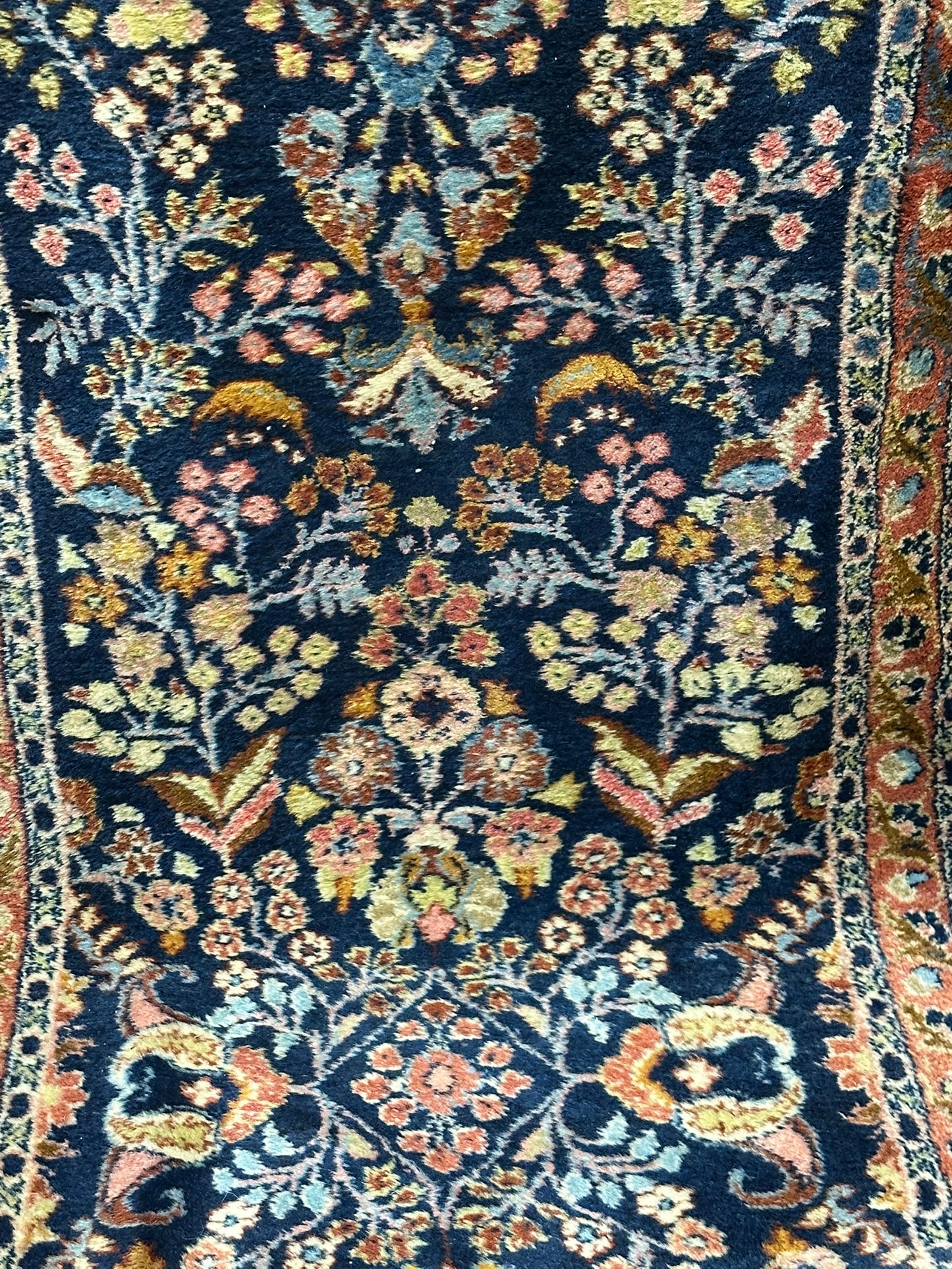 Orientteppich handgeknüpft 403x84 cm antik Malayer Stil