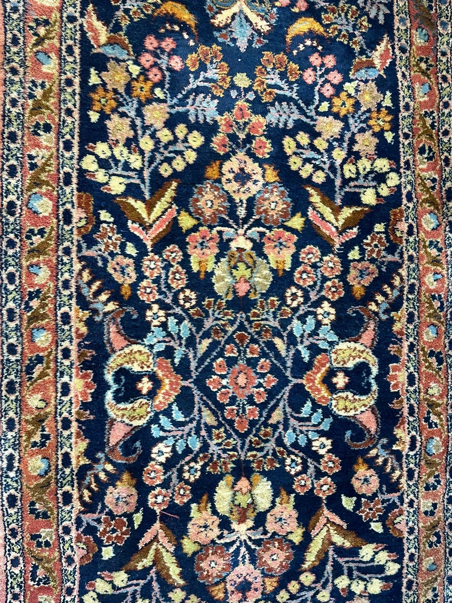Orientteppich handgeknüpft 403x84 cm antik Malayer Stil
