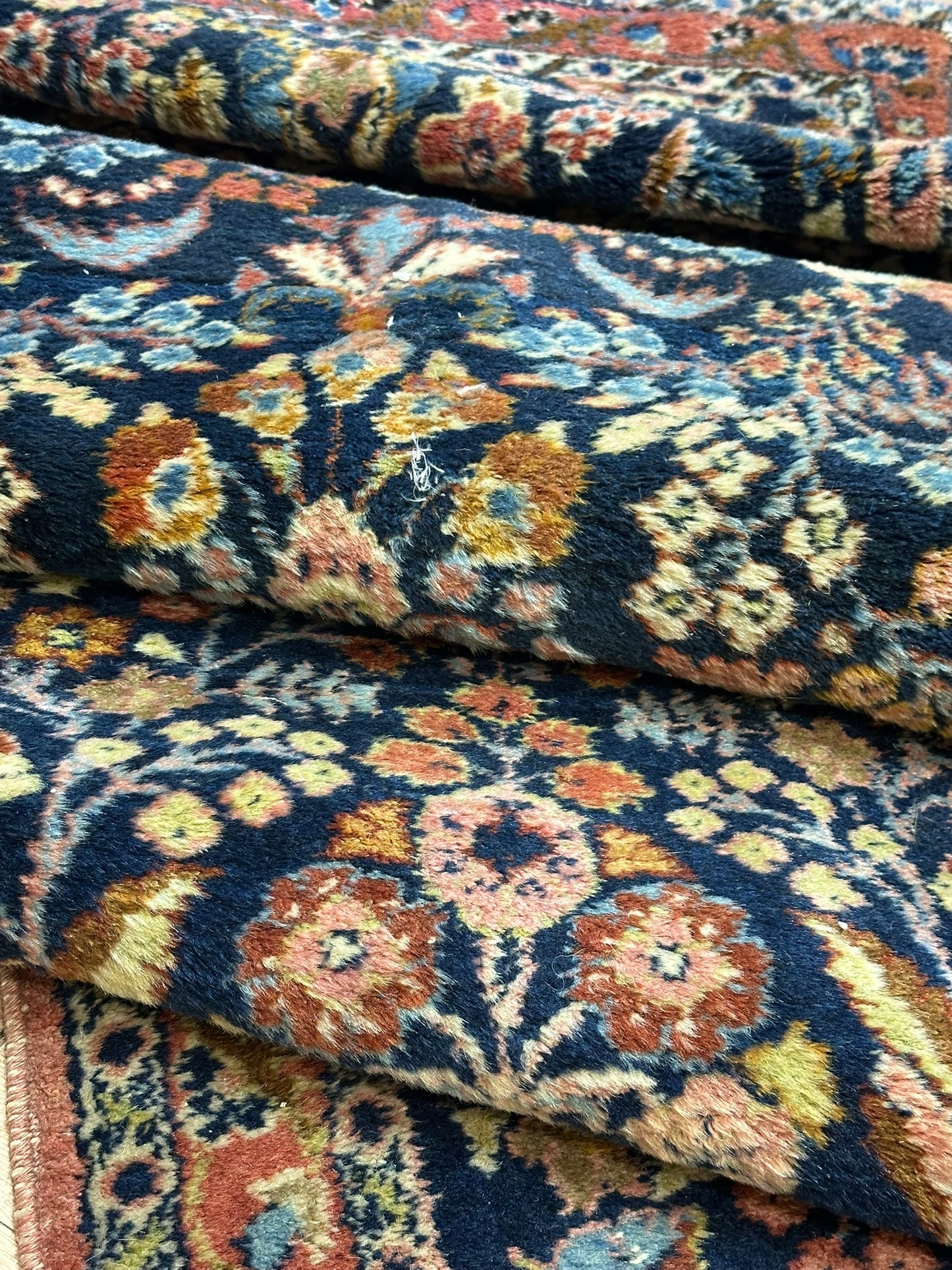 Orientteppich handgeknüpft 403x84 cm antik Malayer Stil