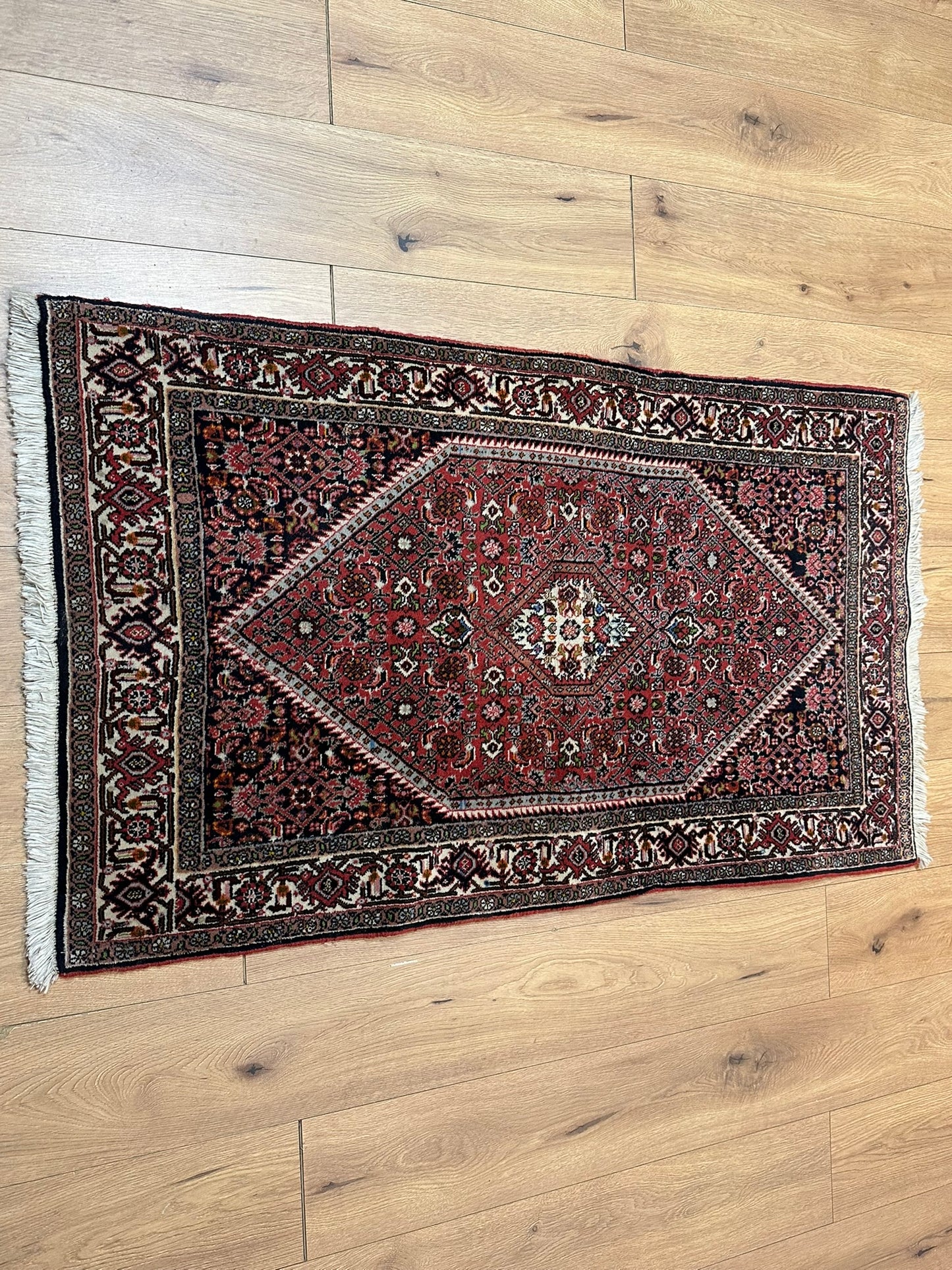 ientteppich handgeknüpft 142x84 cm Bidjar Medaillon