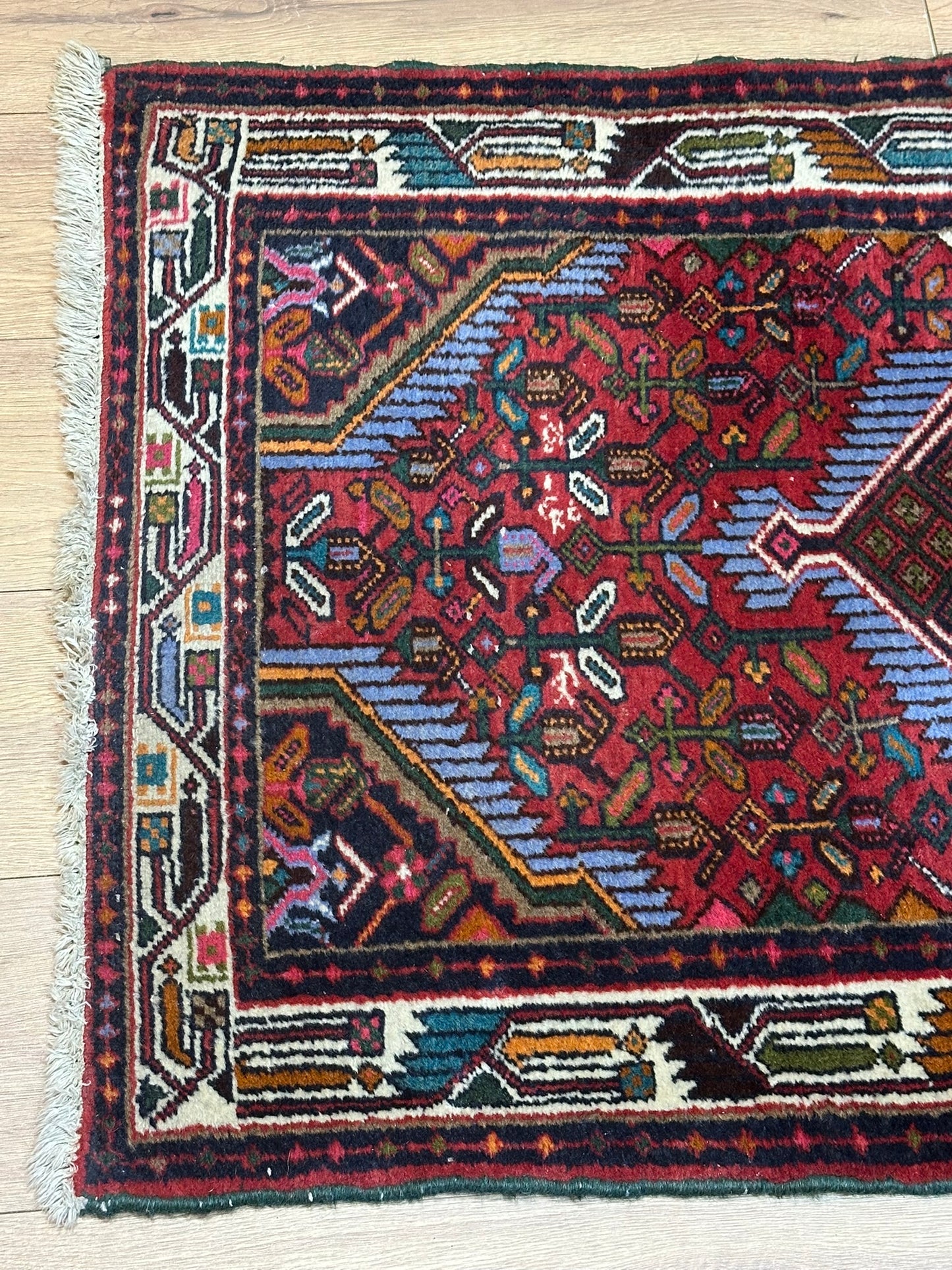 Orientteppich handgeknüpft 120x80 cm Hamadan Medaillon