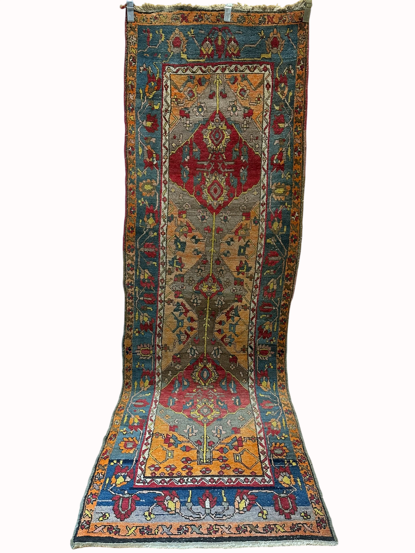 Orientteppich handgeknüpft 295x95 cm antik Bidjar