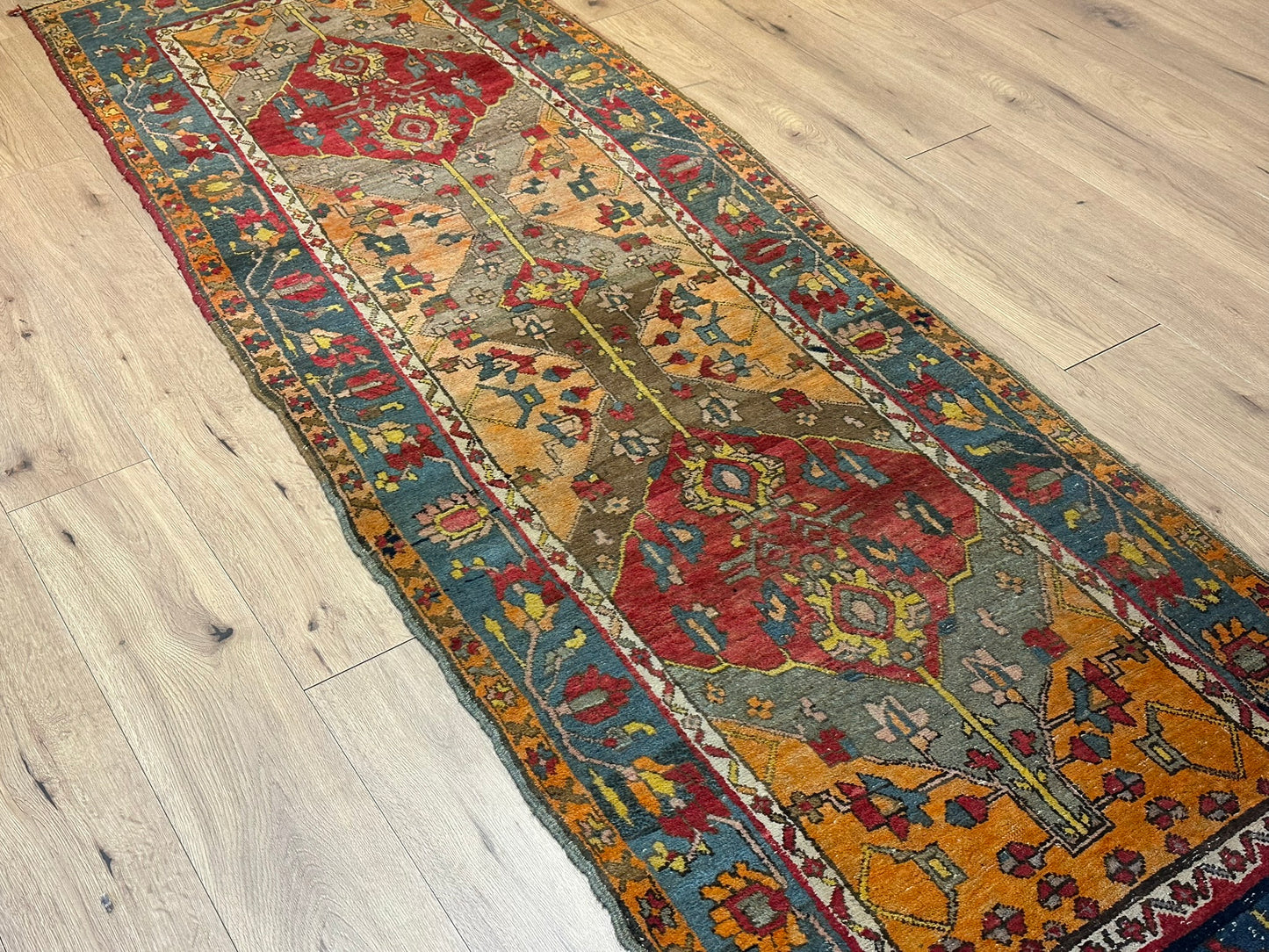 Orientteppich handgeknüpft 295x95 cm antik Bidjar