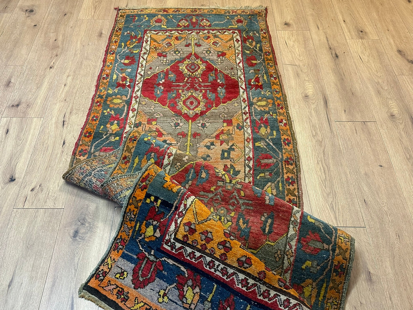 Orientteppich handgeknüpft 295x95 cm antik Bidjar