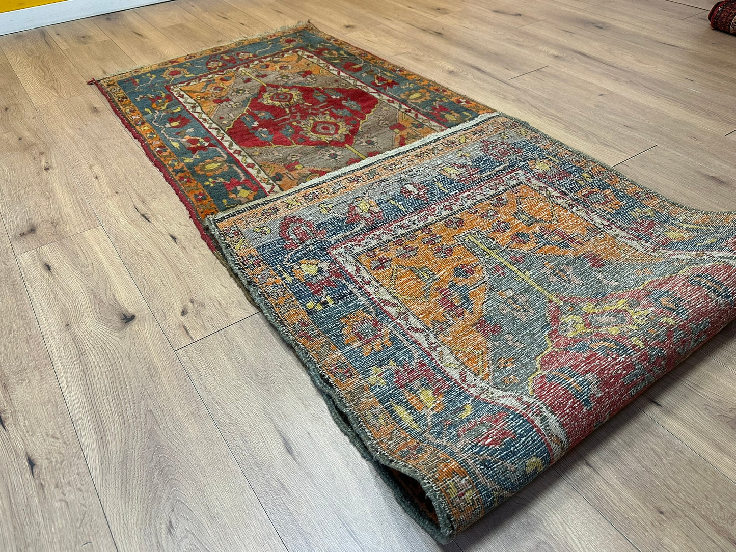 Orientteppich handgeknüpft 295x95 cm antik Bidjar