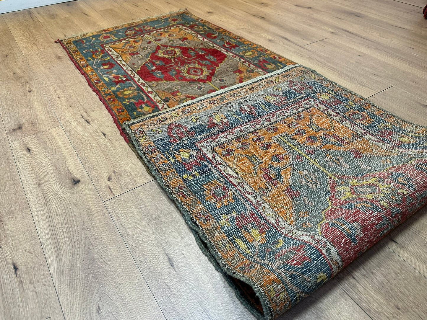 Orientteppich handgeknüpft 295x95 cm antik Bidjar