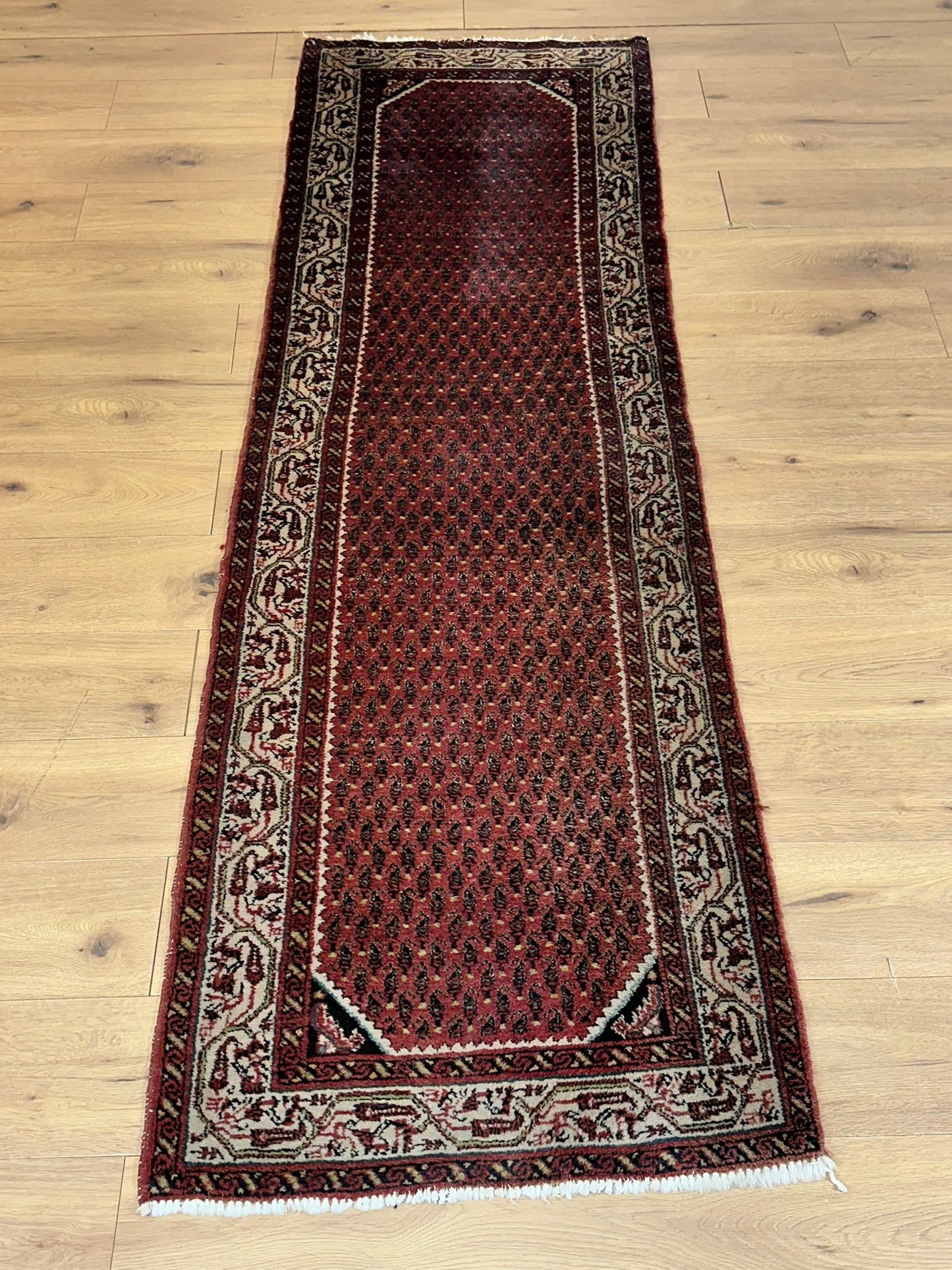 Orientteppich handgeknüpft Hamadan Läufer 250x80 cm