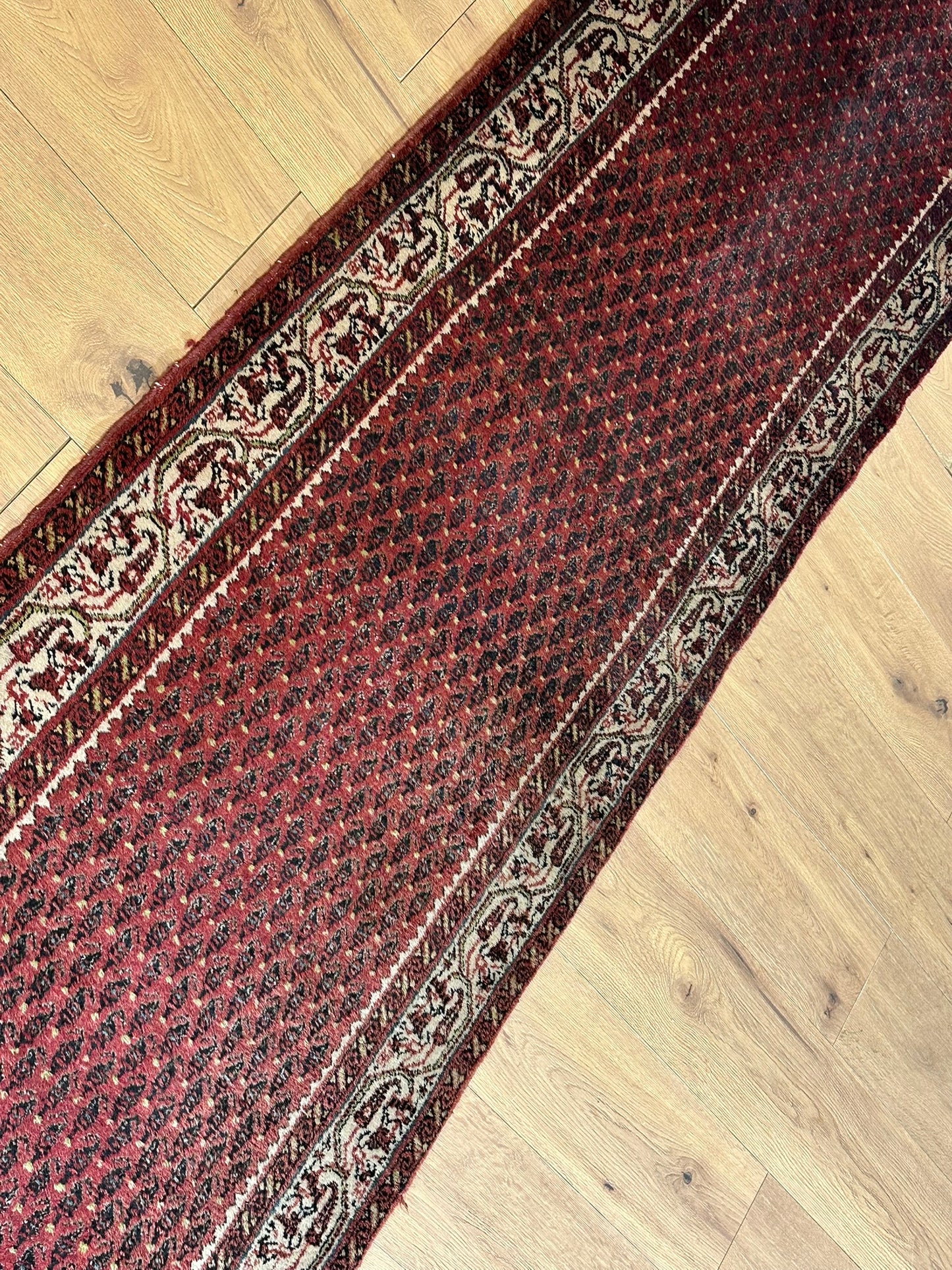 Orientteppich handgeknüpft Hamadan Läufer 250x80 cm