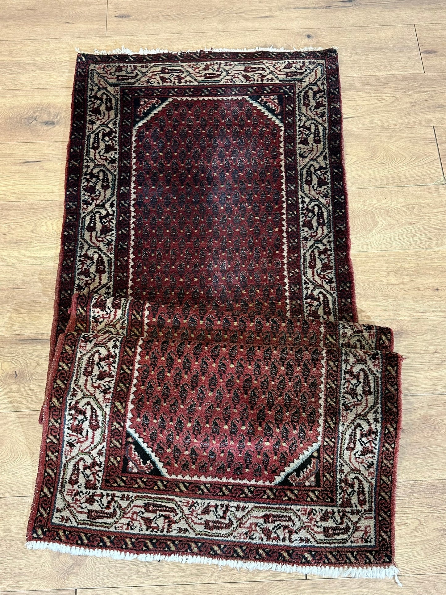 Orientteppich handgeknüpft Hamadan Läufer 250x80 cm