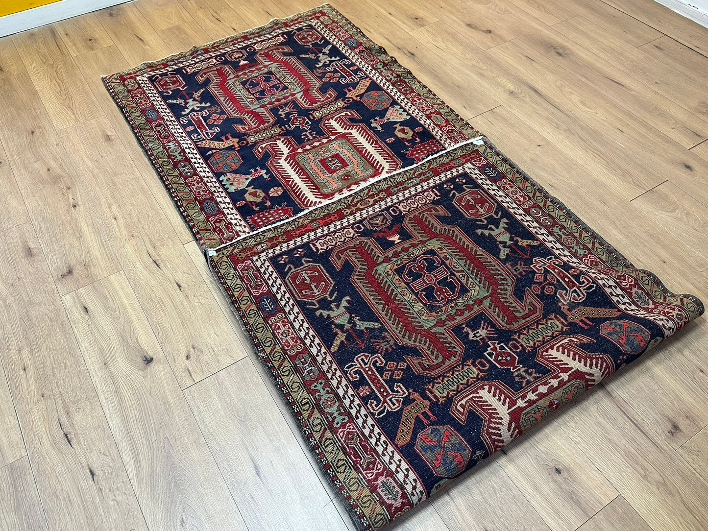 Orientteppich handgeknüpft 312x110 cm Meschgin Naturfarben