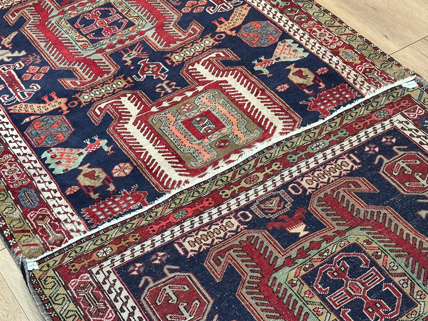 Orientteppich handgeknüpft 312x110 cm Meschgin Naturfarben